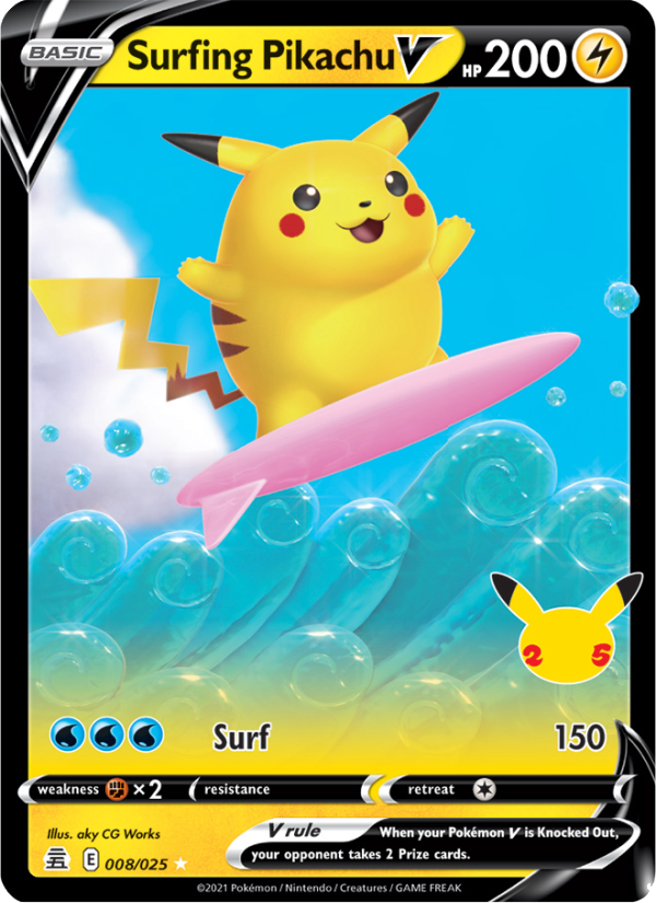 Surfing Pikachu V - [Celebrations] - (008/025)