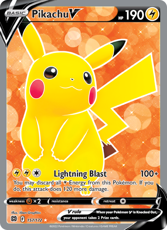 Pikachu V (Full Art) - [Brilliant Stars] - (157/172)
